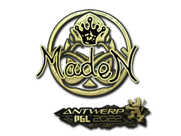 Klistermärke | maden (guld) | Antwerp 2022