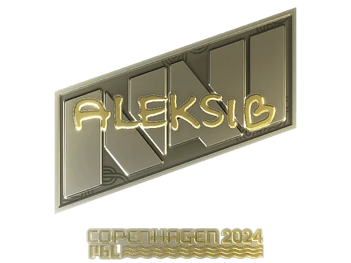 Naklejka | Aleksib (złota) | Kopenhaga 2024