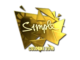 Klistermärke | s1mple (Guld) | Cologne 2016