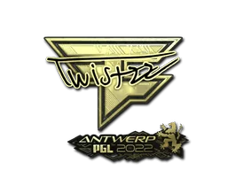 Naklejka | Twistzz (złota) | Antwerpia 2022