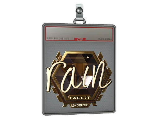 Placa de pegatinas | rain (dorada) | Londres 2018