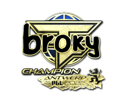 Adesivo | broky (Dourado) | Campeões do Antuérpia 2022