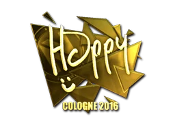 Klistermärke | Happy (Guld) | Cologne 2016