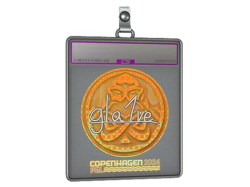 Placa de Adesivo | gla1ve (Holográfico) | Copenhague 2024