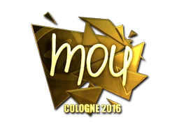 Klistermärke | mou (Guld) | Cologne 2016
