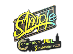 Naklejka | s1mple (holograficzna) | Sztokholm 2021