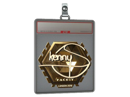 Klistermärkesfodral | kennyS (Guld) | London 2018