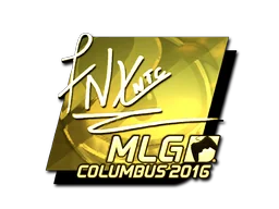 Klistermärke | fnx (Guld) | MLG Columbus 2016