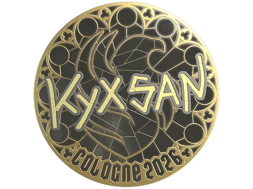 Adesivo | kyxsan (Dourado) | Colônia 2026