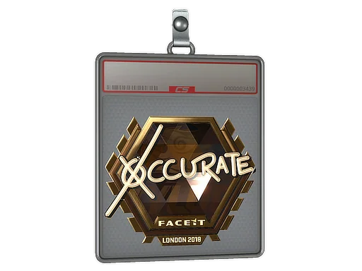 Placa de Adesivo | xccurate (Dourado) | Londres 2018
