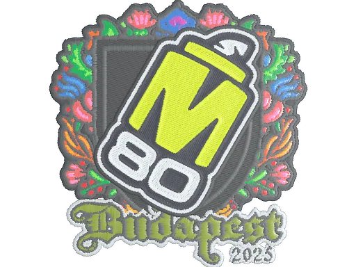 Klistermärke | M80 (broderi) | Budapest 2025