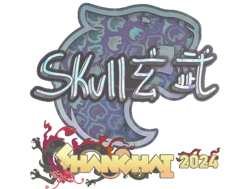 Pegatina | skullz (holográfica) | Shanghái 2024