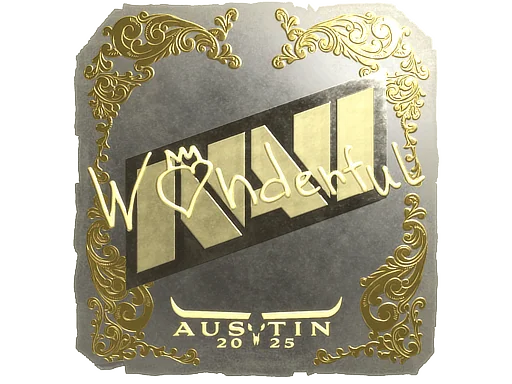 Naklejka | w0nderful (złota) | Austin 2025