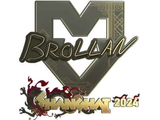 Klistermärke | Brollan (guld) | Shanghai 2024