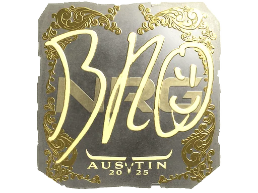 Aufkleber | br0 (Gold) | Austin 2025