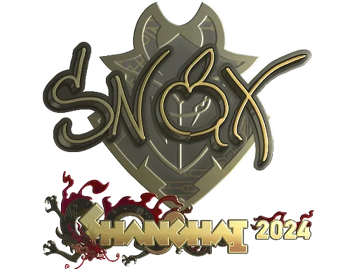 Adesivo | Snax (Dourado) | Xangai 2024