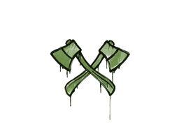 Grafite Lacrado | Machados Cruzados (Verde batalha)