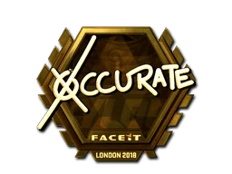 Adesivo | xccurate (Dourado) | Londres 2018