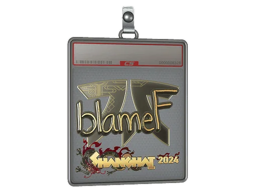 Placa de Adesivo | blameF (Dourado) | Xangai 2024