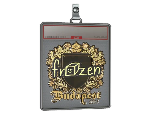 Klistermärkesfodral | frozen (guld) | Budapest 2025