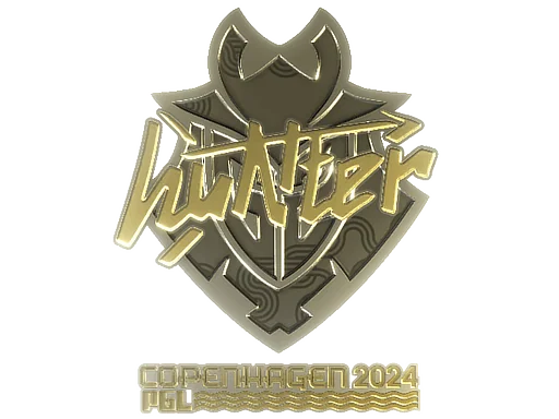 Adesivo | huNter- (Dourado) | Copenhague 2024