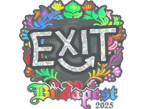 Adesivo | exit (Holográfico) | Budapeste 2025