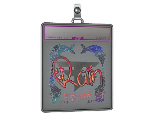 Placa de Adesivo | rain (Holográfico) | Austin 2025