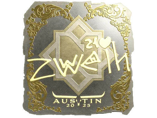 Aufkleber | zweih (Gold) | Austin 2025